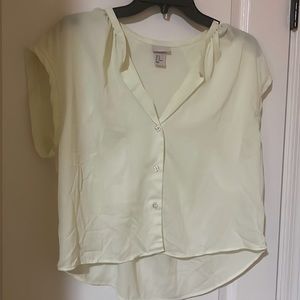HM lime green blouse